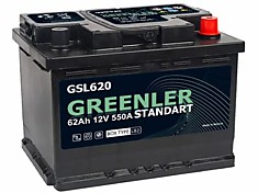 GREENLER GSL620 62Ач ОП 550А Низкий