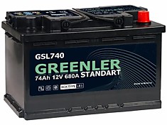 GREENLER GSL740 74Ач ОП 680А Низкий